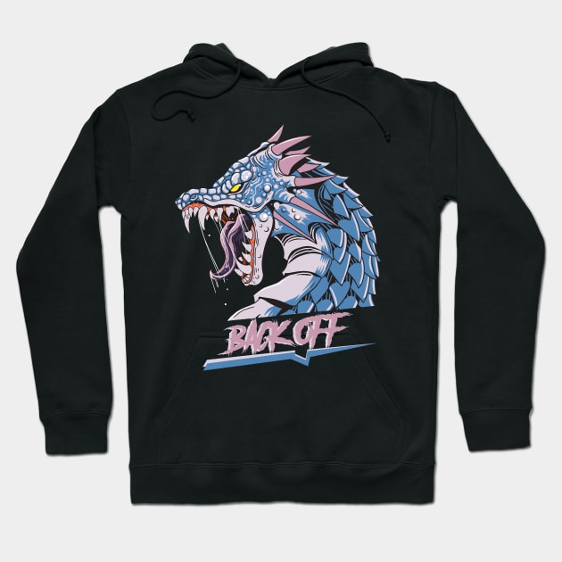 Back Off Dragon Hoodie by Golden Eagle Design Studio